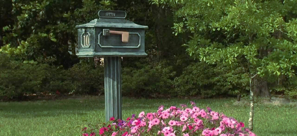 mailbox in a garden